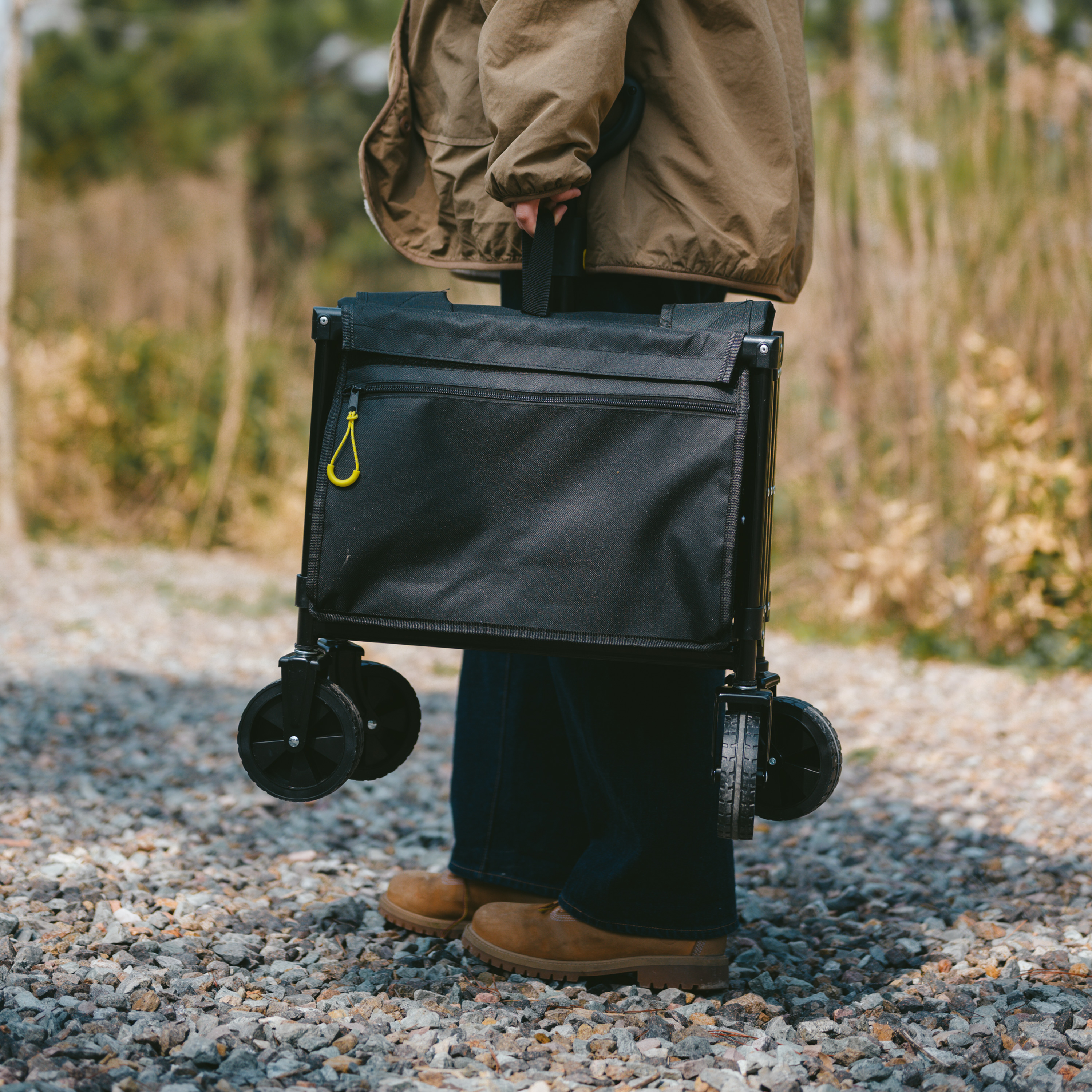 Naturehike skládací přepravní vozík na kolečkách Smart 6 kg - černý